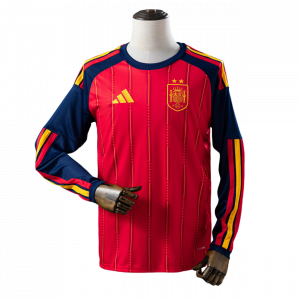 Camiseta Manga Larga Selección España Mundial 2026 - 2 Estrellas Local